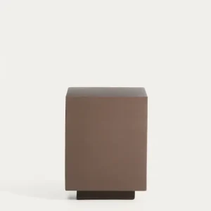 Tavolino Rustella cemento marrone, 35 x 35 cm