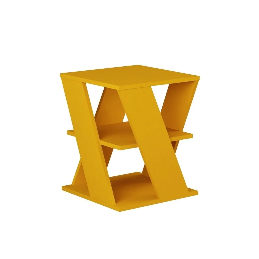 Tavolino da salotto 45x45x55 cm Cyclo mostarda