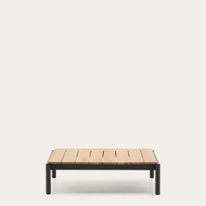 Tavolino Sorells alluminio grigio e teak 89 x 91 cm FSC 100%