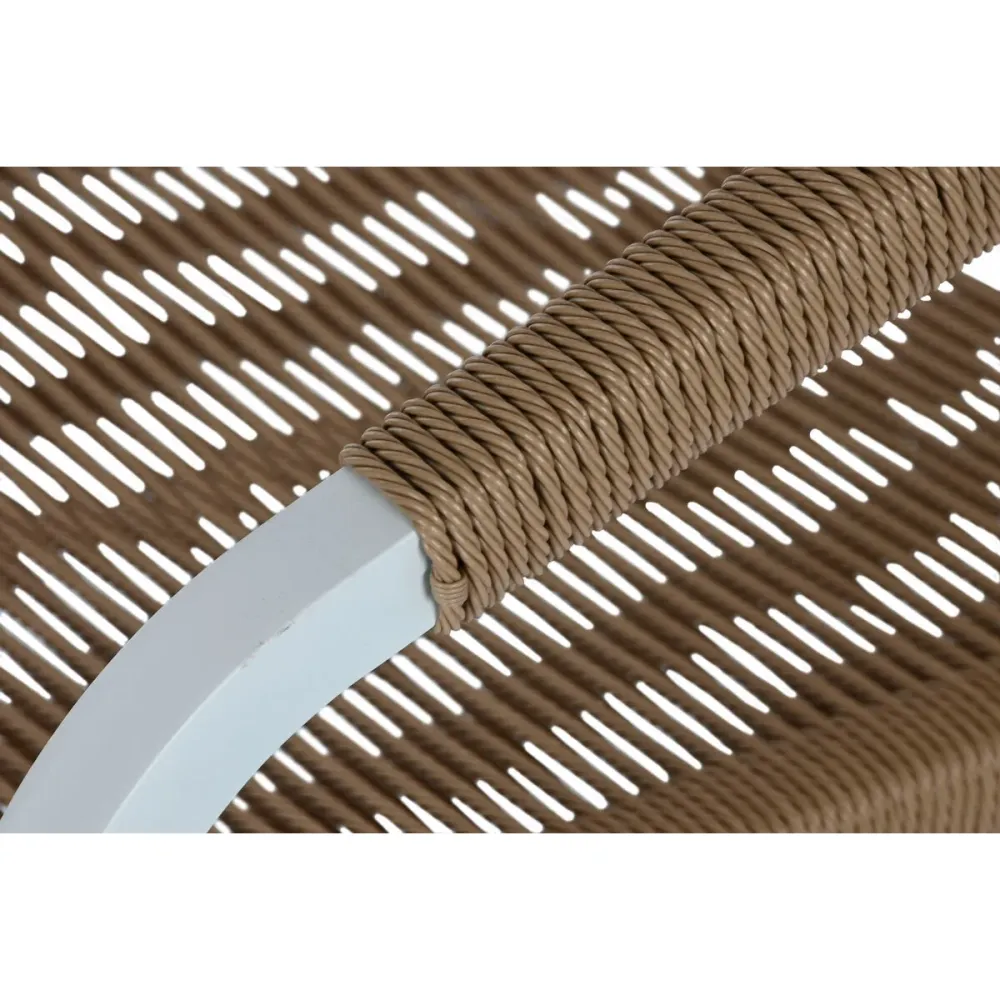 Tavolo con 6 sedie Home ESPRIT Bianco Naturale 180 x 90 x 75 cm
