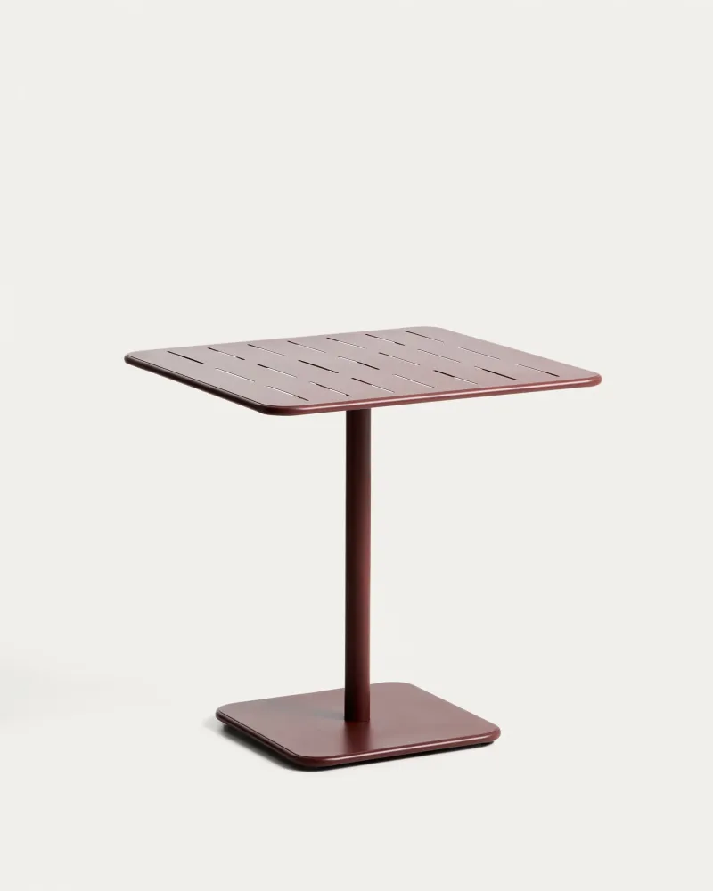 Tavolo da esterno Brai acciaio zincato rosso granata, 70 x 70 cm