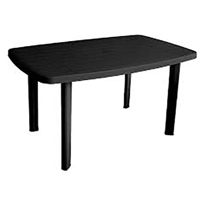 Tavolo Faro Resina Antracite 137x85x72 Cm