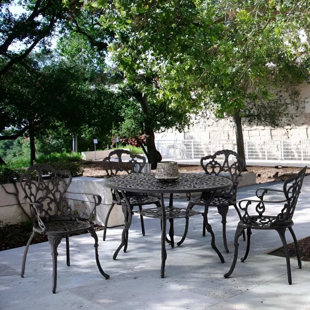 Tavolo da Giardino Provenzale Nero