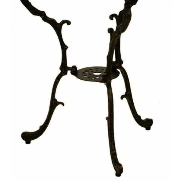 Tavolo LUGANO 70cm rotondo, alluminio pressofuso bronzo antico