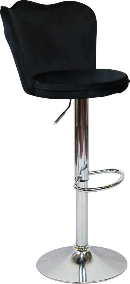 TAZ - sgabello moderno velluto Nero Milani Home