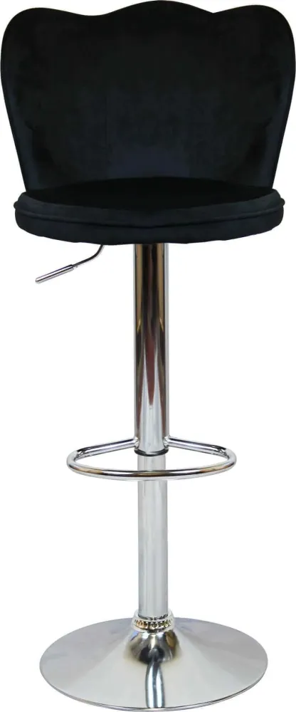 TAZ - sgabello moderno velluto Nero Milani Home