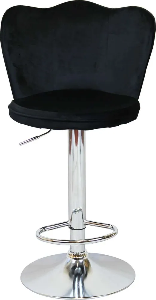 TAZ - sgabello moderno velluto Nero Milani Home