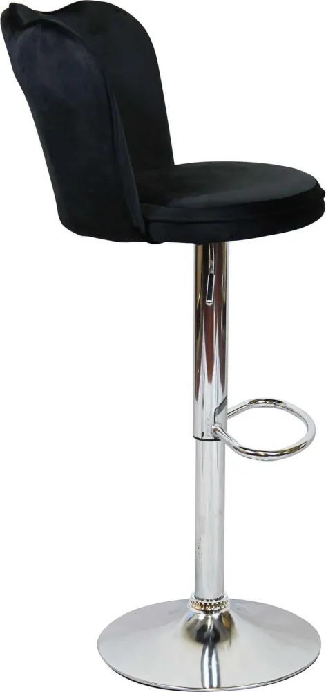 TAZ - sgabello moderno velluto Nero Milani Home