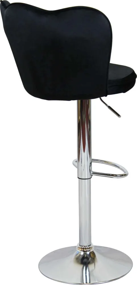 TAZ - sgabello moderno velluto Nero Milani Home