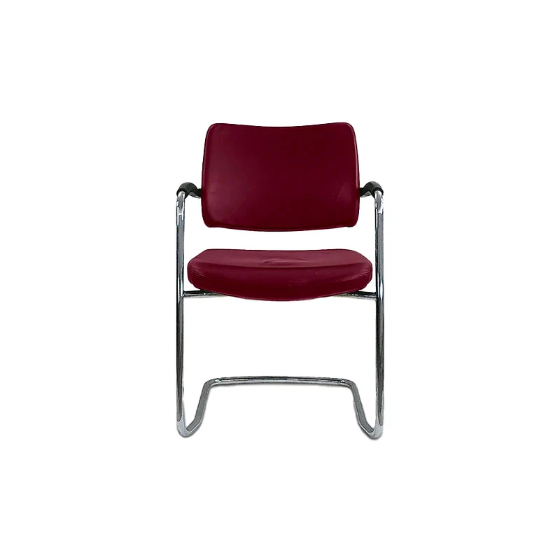 Boss Design: Sedia da riunione Pro Cantilever pelle bordeaux - Ricondizionata
