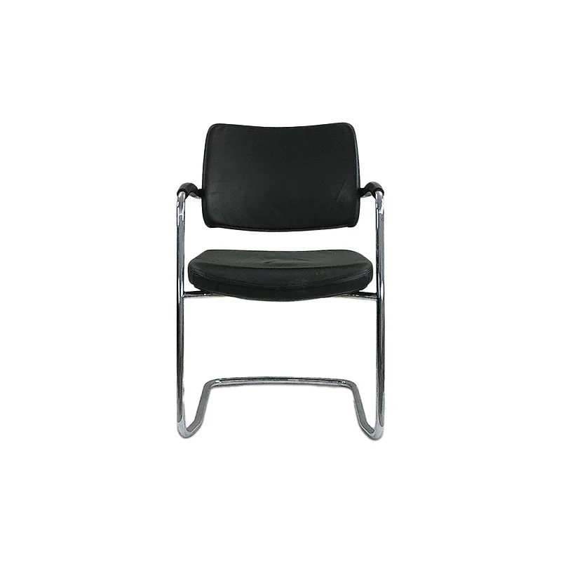 Boss Design: Sedia da riunione Pro Cantilever pelle nera - Ricondizionata