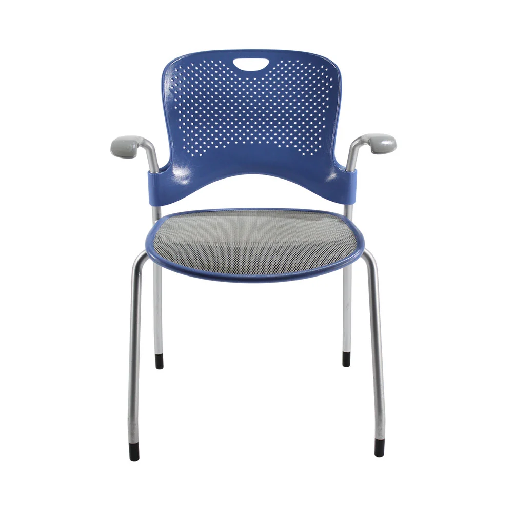 Herman Miller: Sedia Caper rete blu/grigio - Ristrutturata