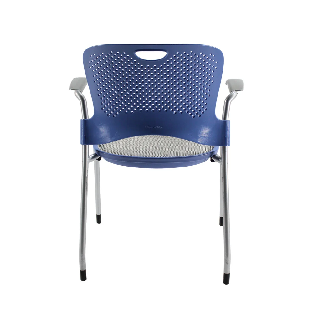 Herman Miller: Sedia Caper rete blu/grigio - Ristrutturata