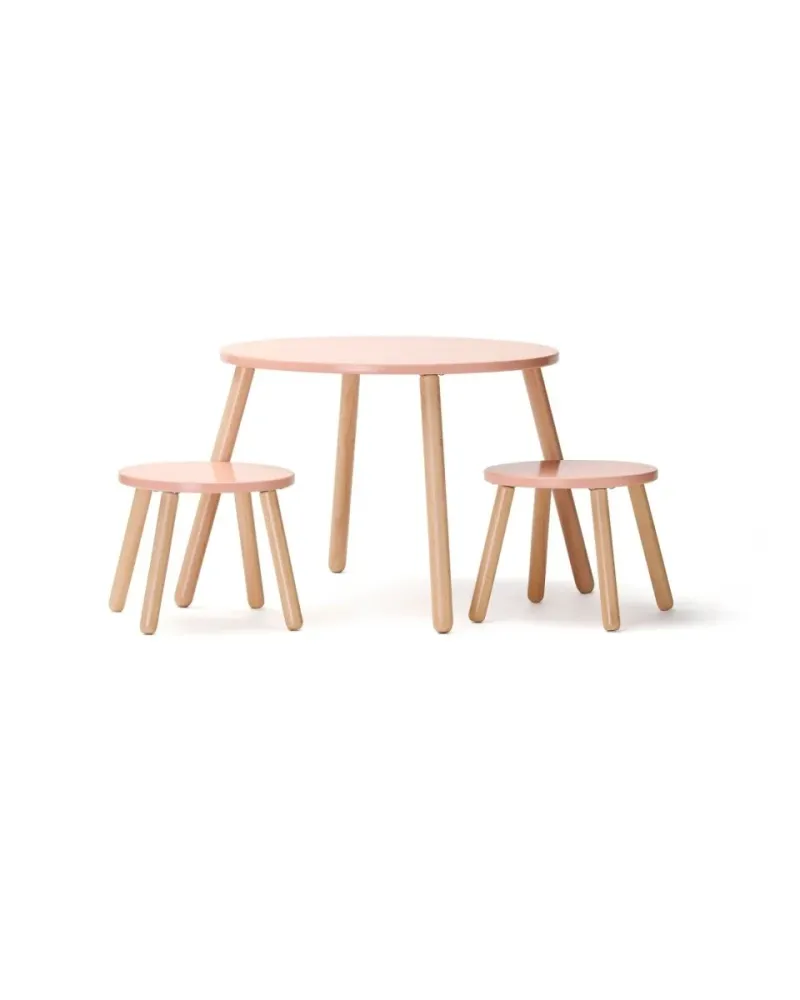 Kid's Concept Set da tavolo con sgabelli Albicocca