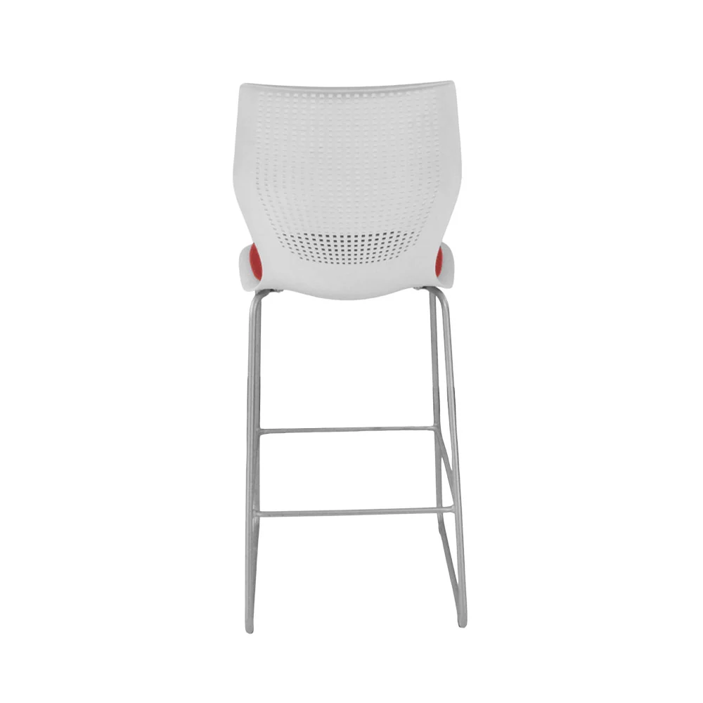 Knoll: Multigeneration Sgabello tessuto rosso - Ristrutturato
