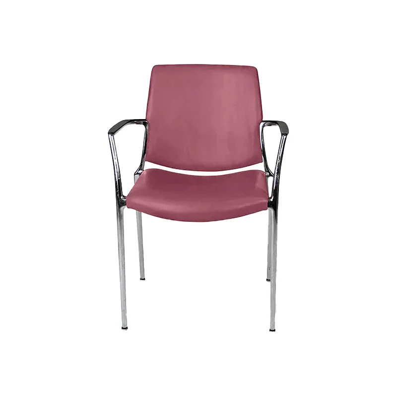 Kusch & Co: Sedia Capa 4200 pelle bordeaux - Ristrutturata