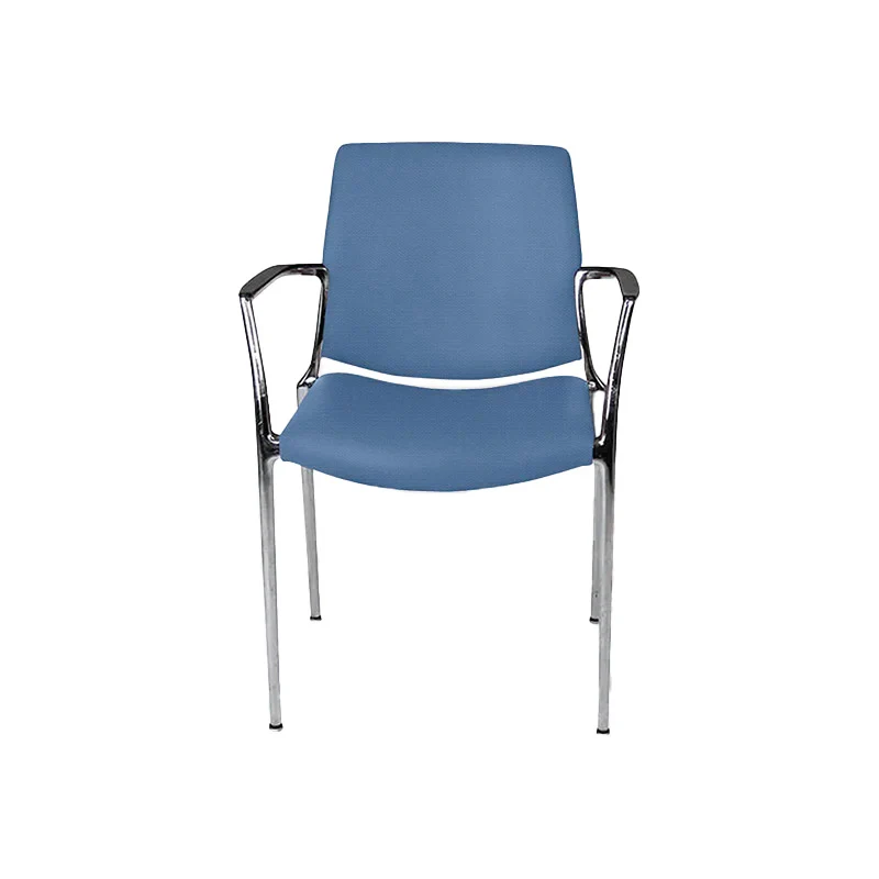 Kusch & Co: Sedia Capa 4200 tessuto blu - Ristrutturata