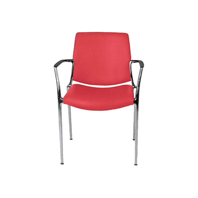 Kusch & Co: Sedia Capa 4200 tessuto rosso - Ristrutturata