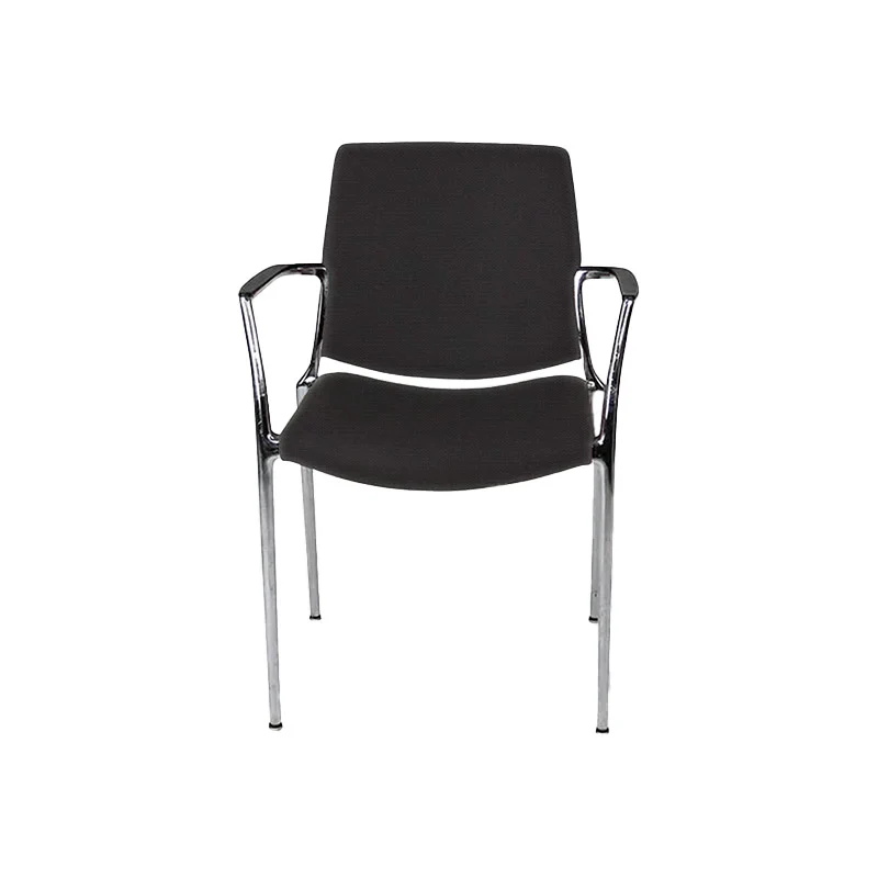 Kusch & Co: Sedia Capa 4200 tessuto nero - Ristrutturata