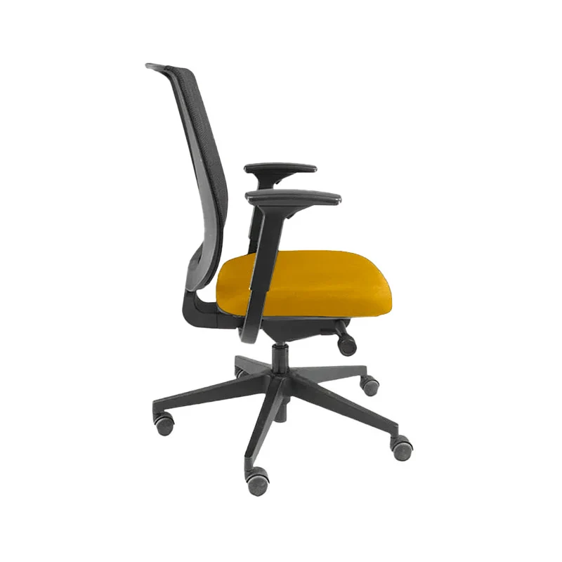 Steelcase: Sedia da ufficio Reply con schienale rete tessuto giallo - Ricondizionata