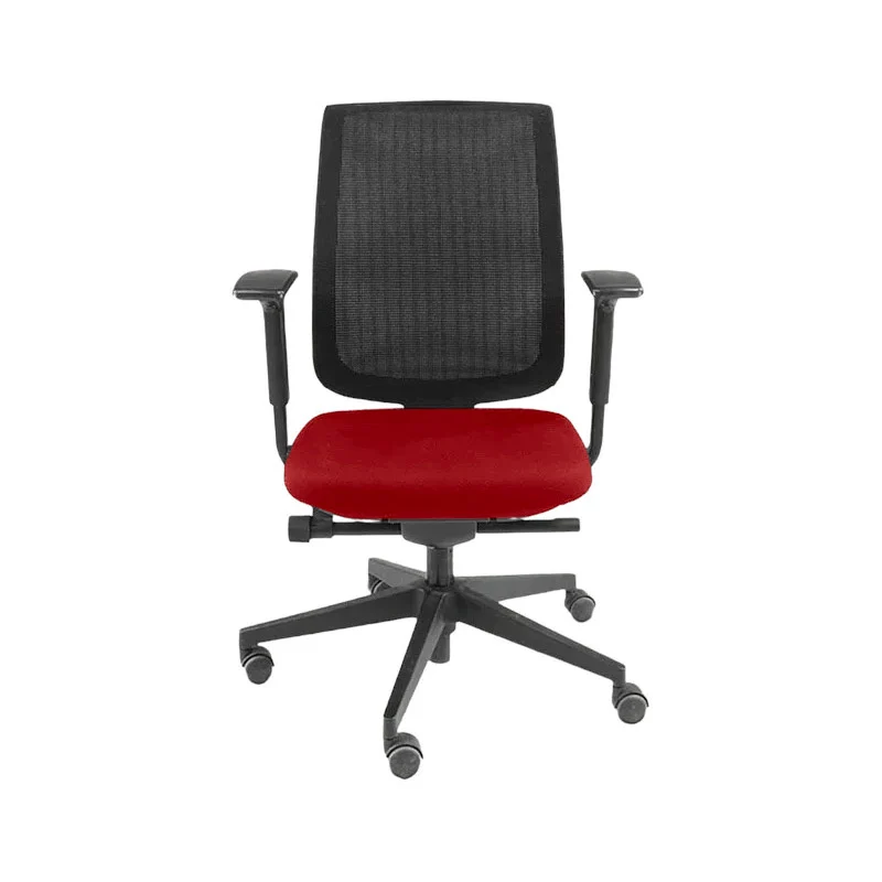 Steelcase: Sedia da ufficio Reply con schienale rete tessuto rosso - Ricondizionata