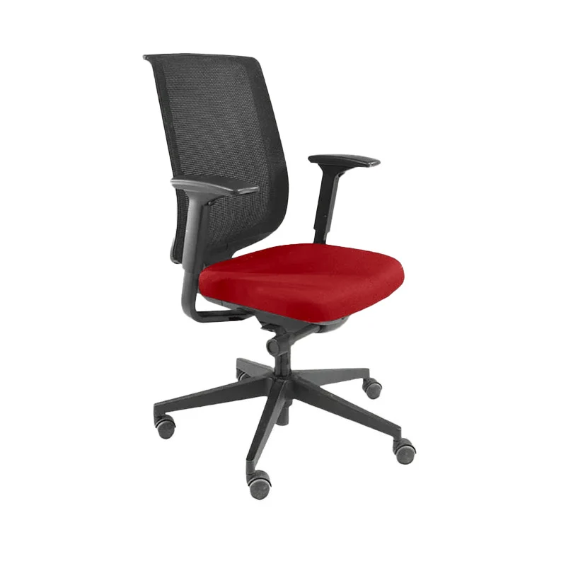 Steelcase: Sedia da ufficio Reply con schienale rete tessuto rosso - Ricondizionata