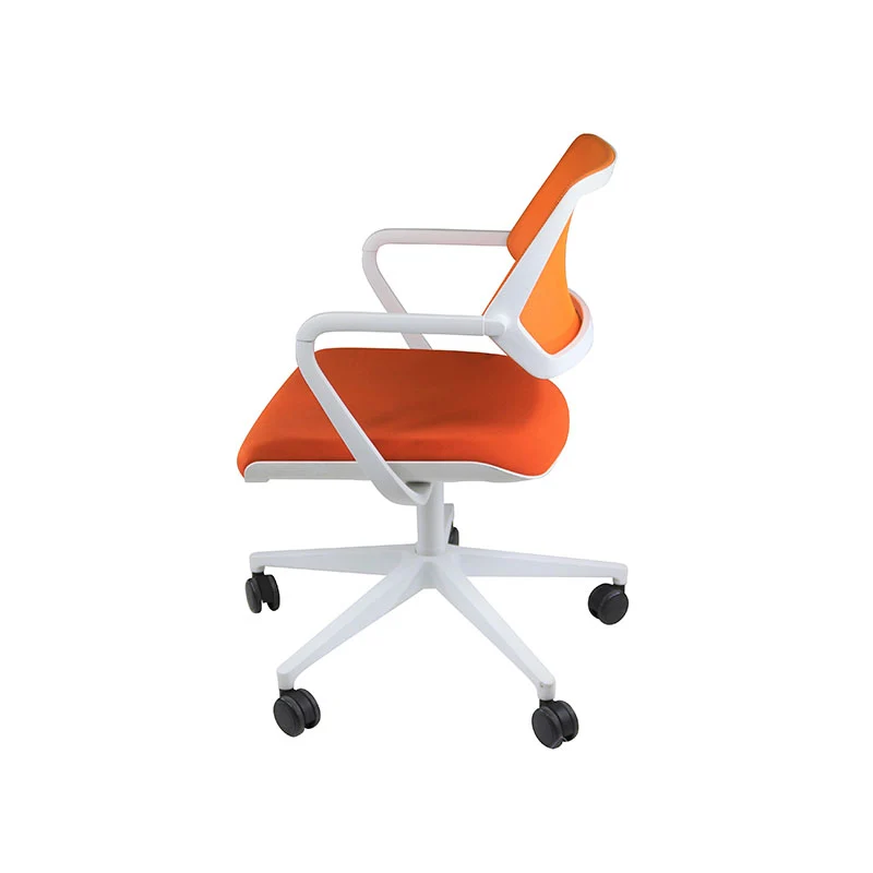 Steelcase: QiVi - Sedia da riunione con schienale rete tessuto arancione - Ricondizionata