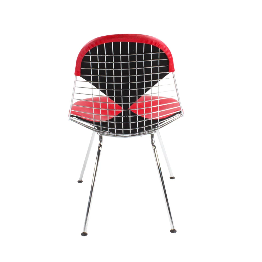 Vitra: Eames Sedia Wire pelle rossa - Ristrutturata