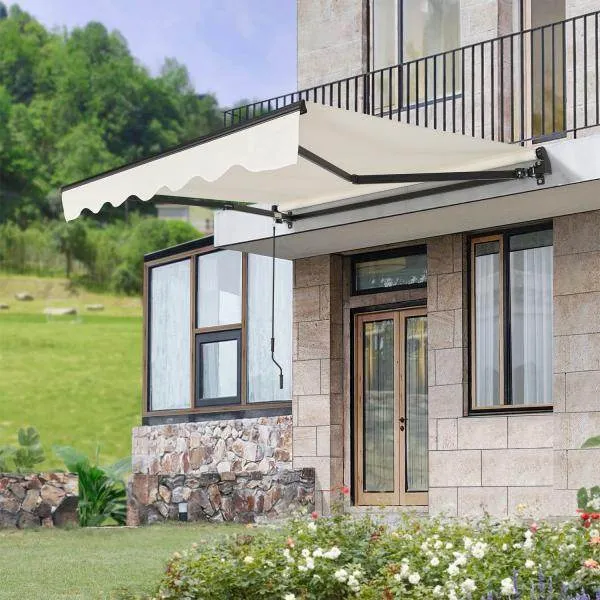 Tenda da sole braccio articolato 300 x 250 cm con manovella beige
