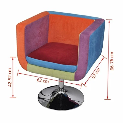 Tidyard Sedia Cubo Sgabelli da Bar e Pranzo, Patchwork Altezza Regolabile, Poltroncine Salotto, Casa Elegante e Semplice