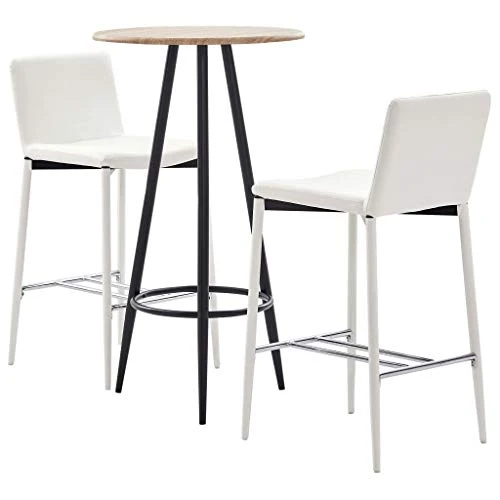 Tidyard Set 3 pz da Bar, Set Tavolino Bar, Set di Mobili per Cucina, Set Bar per la Casa, Set di Mobili da Balcone,Set Tav...