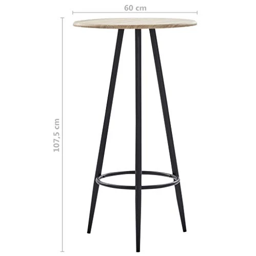 Tidyard Set 3 pz da Bar, Set Tavolino Bar, Set di Mobili per Cucina, Set Bar per la Casa, Set di Mobili da Balcone,Set Tav...