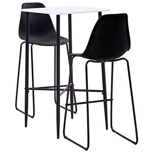 Tidyard Set 3 pz da Bar, Set Tavolino Bar, Set di Mobili da Balcone, Set di Mobili per Cucina, Set Bar per la Casa, Set Ta...