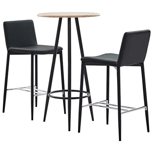 Tidyard Set 3 pz da Bar, Set Tavolino Bar, Set di Mobili per Cucina, Set Bar per la Casa, Set di Mobili da Balcone,Set Tav...