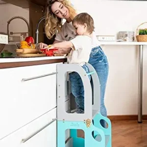 Torre d’apprendimento, scrivania e sgabello Montessori Toddler in family