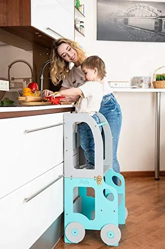 Torre d’apprendimento, scrivania e sgabello Montessori Toddler in family
