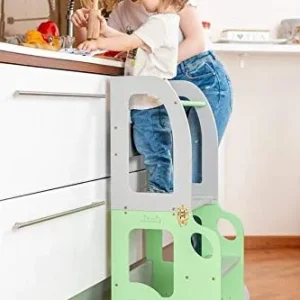 Torre d’apprendimento, scrivania e sgabello Montessori Toddler in Family