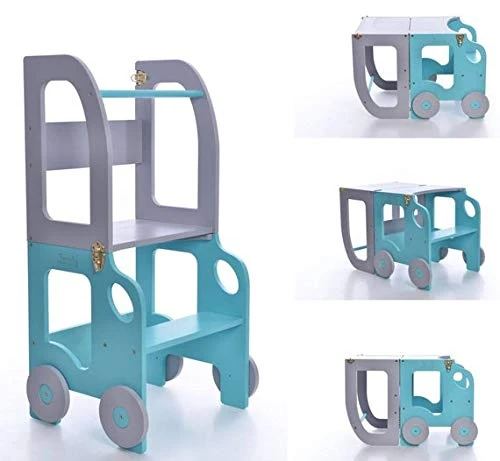 Torre d’apprendimento, scrivania e sgabello Montessori Toddler in Family