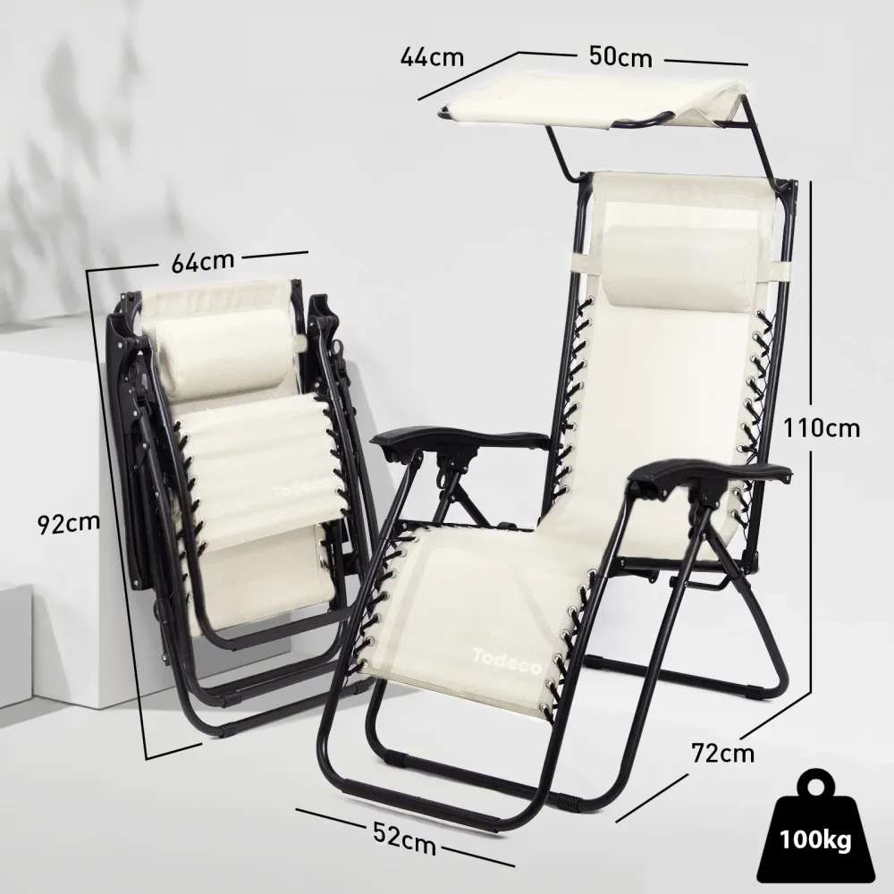 Sedia sdraio (Beige Chiaro) Todeco
