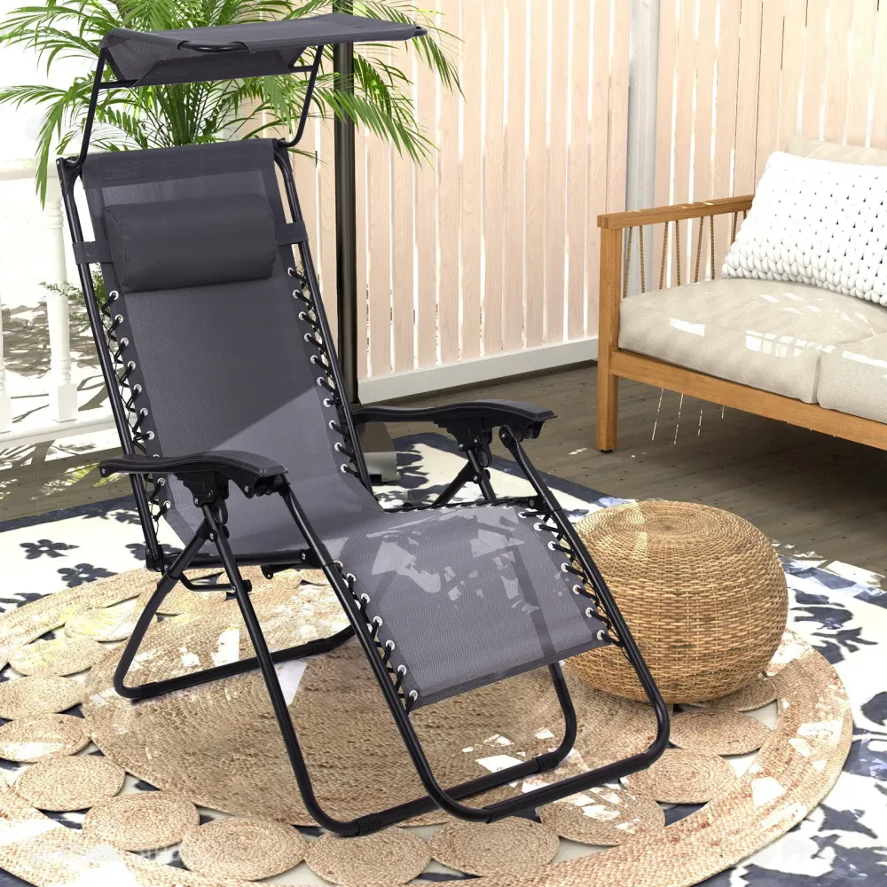 Sedia Sdraio Chaise Longue (Grigio) Todeco