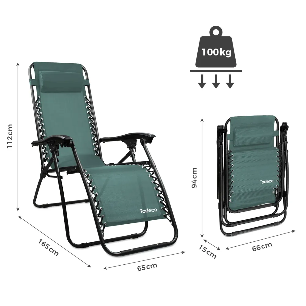 Sedia Sdraio Chaise Longue (Verde) Todeco