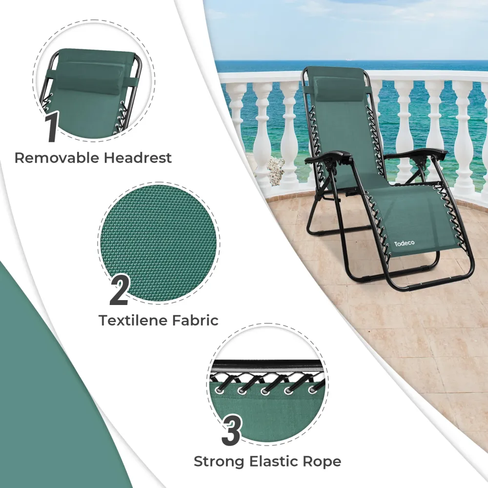 Sedia Sdraio Chaise Longue (Verde) Todeco