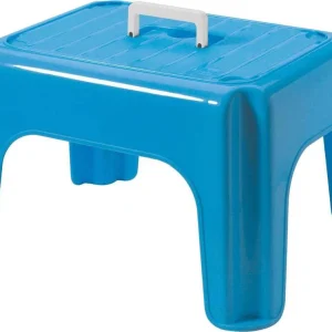 TONTARELLI Sgabello bagno Impilabile con Manico DUMBO STOOL Azzurro 39 x 30 x 24 cm