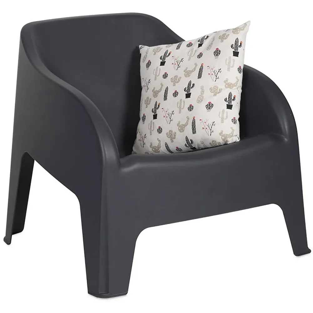 TOOMAX - Poltrona da esterno Petra Antracite - h70x79x76,5 cm