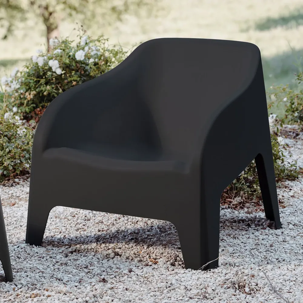 TOOMAX - Poltrona da esterno Petra Antracite - h70x79x76,5 cm
