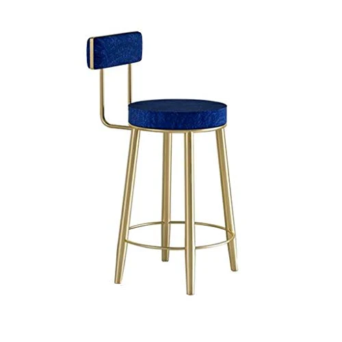 Mobili-Tuqia Oro Schienale Sgabello, Ferro Sgabello pelle scamosciata Spugna Cushion Sgabello Dormitorio sedia di ferro se...