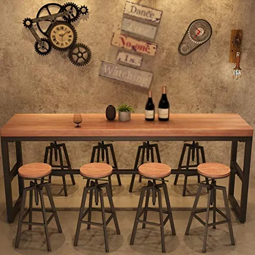 Tuqia Mobili Sollevabile Sgabelli da Cucina, Industria Retro Sgabelli di Uso della casa Isola della Cucina Bancone Sgabell...
