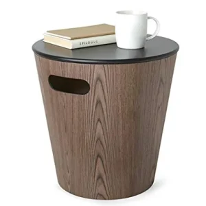 Umbra Woodrow Sgabello contenitore, Pioppo, Nero/noce