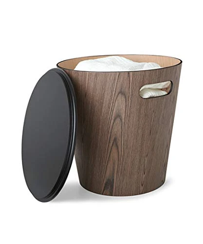 Umbra Woodrow Sgabello contenitore, Pioppo, Nero/noce