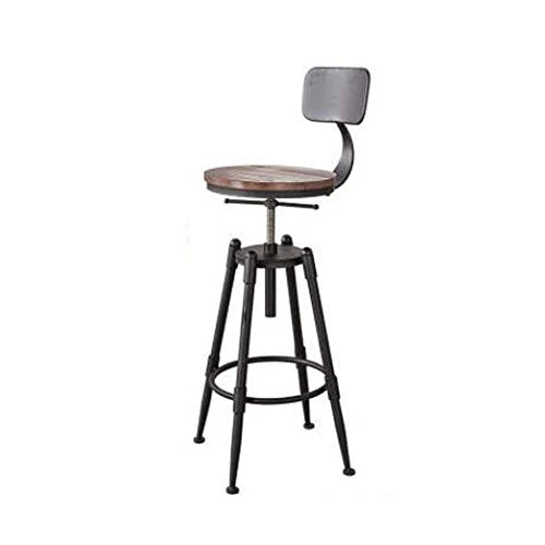 UWY Sedia da Bar per la casa Sedia Legno massello con Sollevamento Stile Loft Coffee Shop Sgabello da Bar Girevole Sgabell...